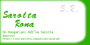 sarolta rona business card